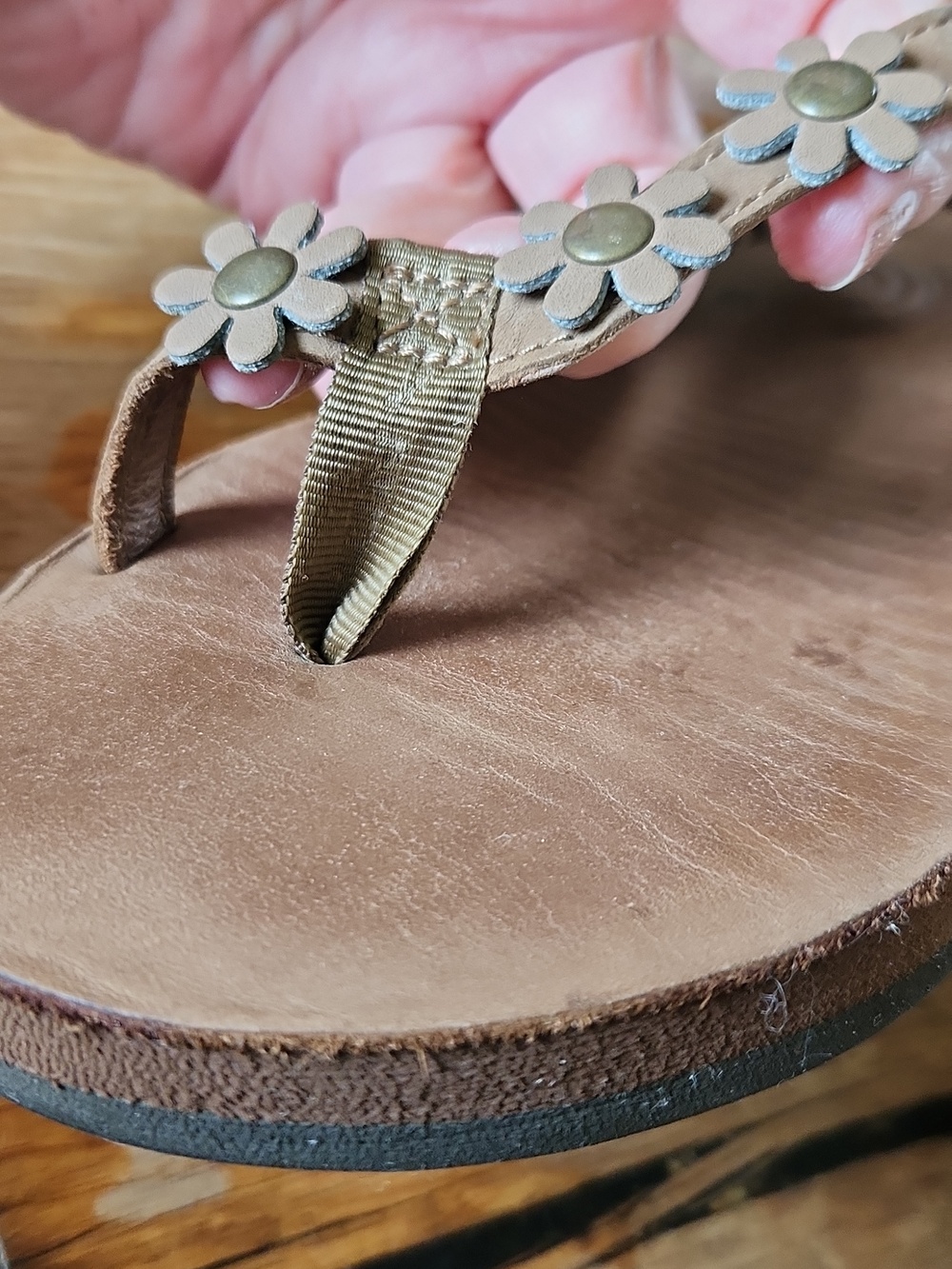 Rainbow Brown Floral Sandals sz 8 BOHO - Picture 14 of 16